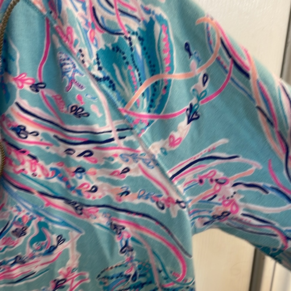 Lilly Pulitzer Multicolor Zip-Up Popover Top - Picture 14 of 14